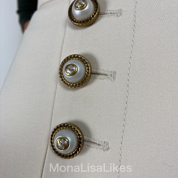 New GUCCI white buttoned midi skirt - Picture 4 of 7